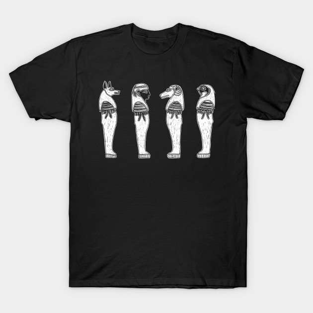 The Four Sons of Horus T-Shirt by LaForma